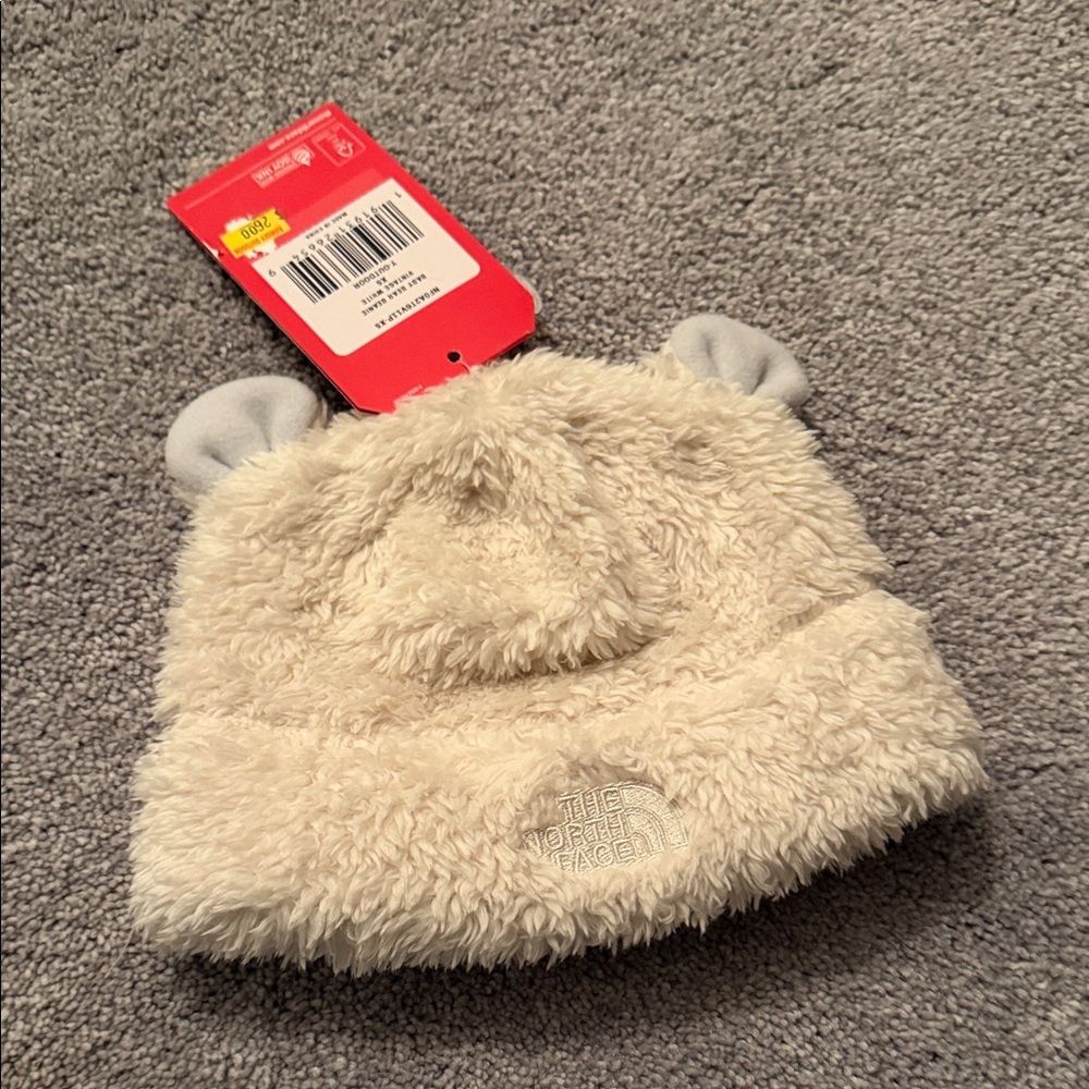 The North Face Kids Fuzzy Cream Hat with Ears